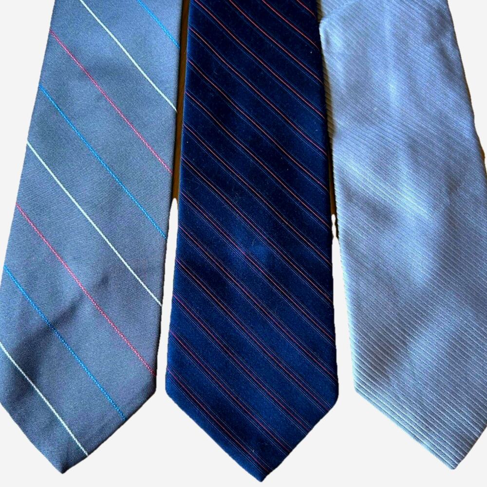 3 VTG striped Rep Ivy League Ties Academia classic business Grandpa Preppy
